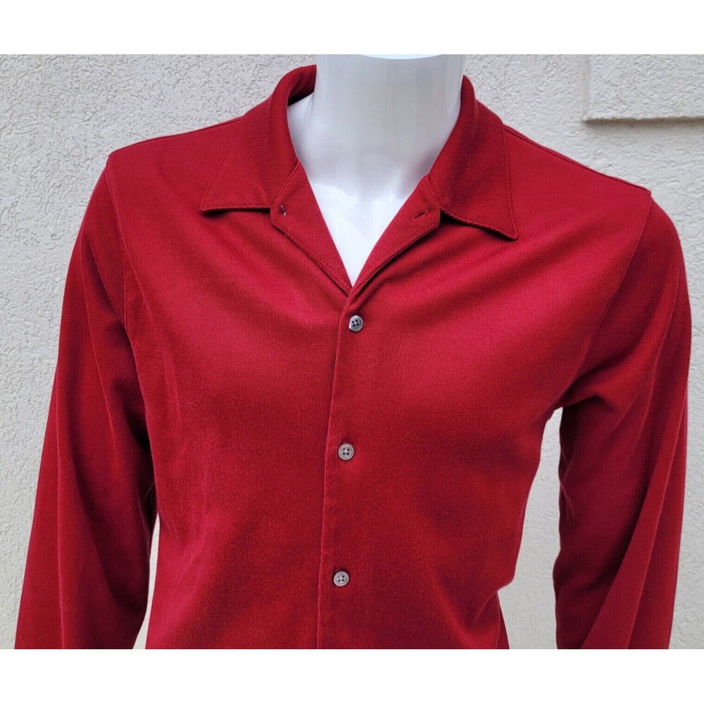 Banana Republic Mens XL Shirt Crimson Red Long Sleeve Button Up Casual, Soft